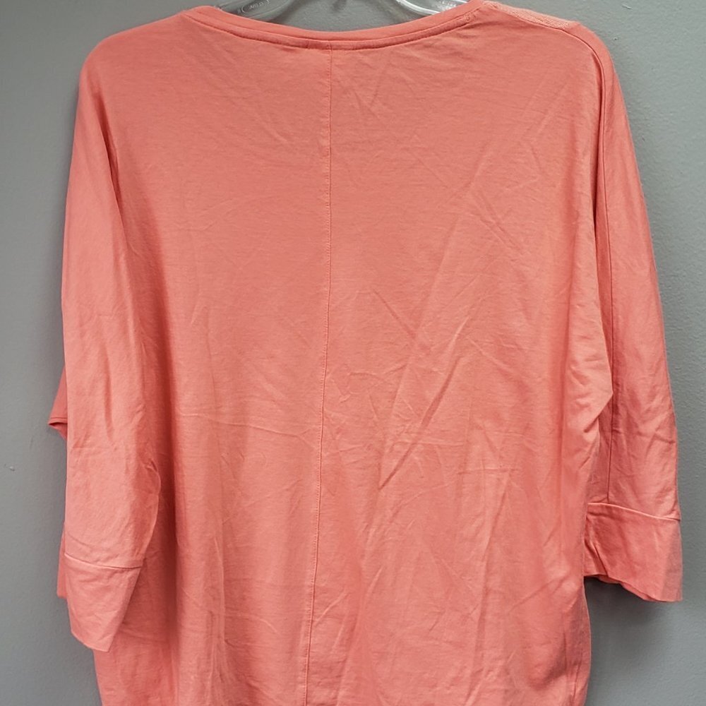 Chico's Blouse Medium or Chico sz 2 Coral - Picture 3 of 5